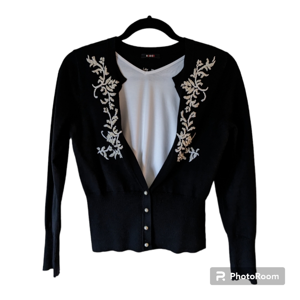 Rodier beaded sweater